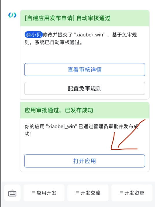 打开应用
